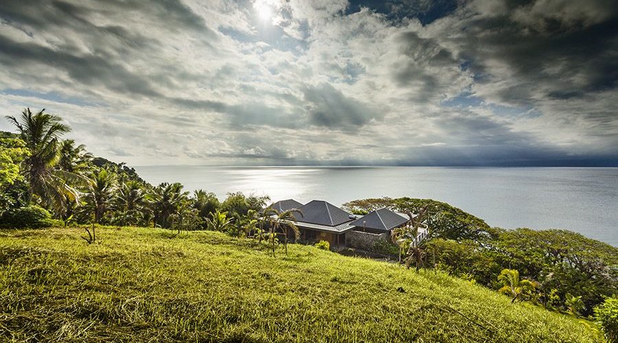 A view of the grounds at Tavola Villa, Savusavu.