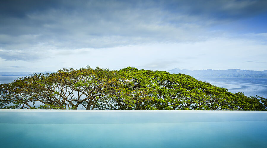 A view of the pool at Tavola Villa, Savusavu.