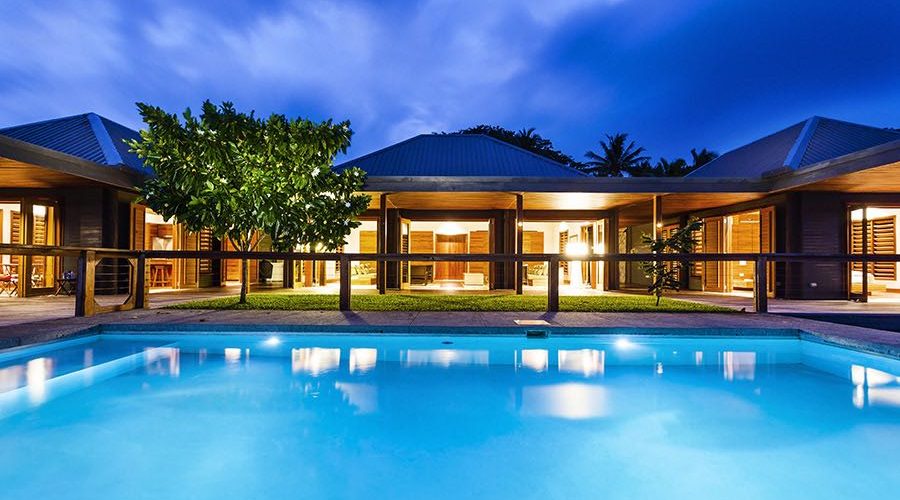 A view of the pool at Tavola Villa, Savusavu.